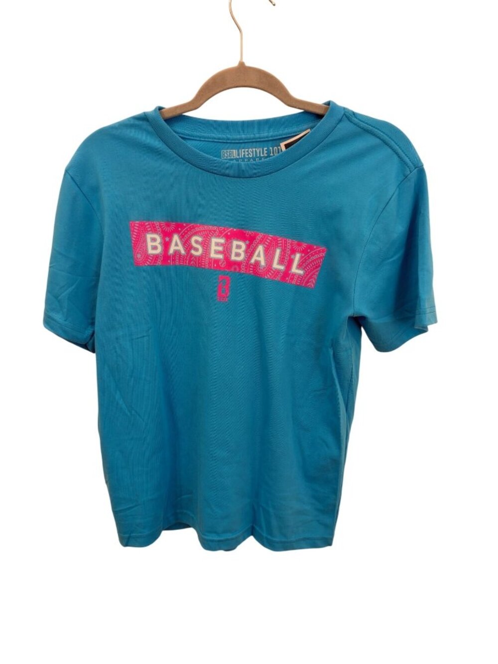 NWT Baseball Lifestyle 101 Youth Large blue/pink shirt